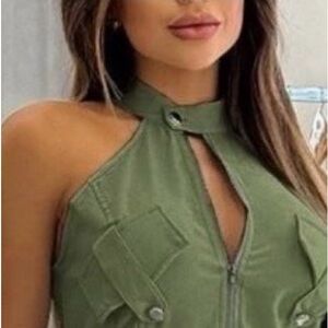 Elegant Sage Green Women's Jumpsuit